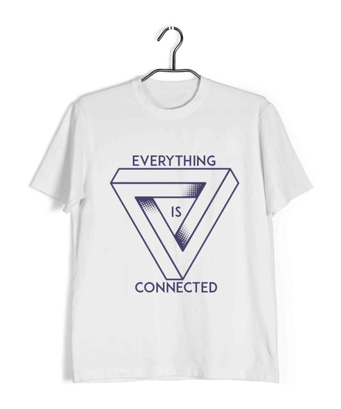 3 Dark Everything is Connected Penrose Triangle TV Series Casual Graphic Printed T-Shirt for Men